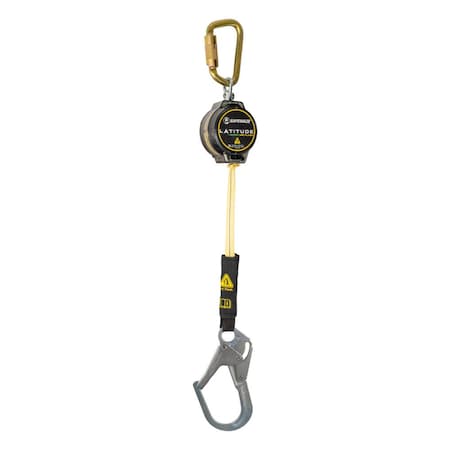 Safewaze Latitude Pro Arc Flash 7ft Single Web SRL: Steel Carabiner, Rebar Hook 020-5201